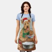 Airedale Terrier Frische Pasta machen Schürze (Getragen)