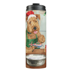 Airedale Terrier Frische Pasta machen Thermosbecher