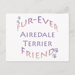 Airedale Terrier Furever - Airedale Beste Freundin Postkarte
