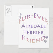 Airedale Terrier Furever Postkarte (Vorne/Hinten)