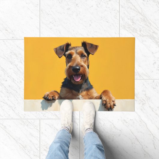 Airedale Terrier Fußmatte Kunst (Indoor)