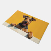 Airedale Terrier Fußmatte Kunst (Schrägansicht)