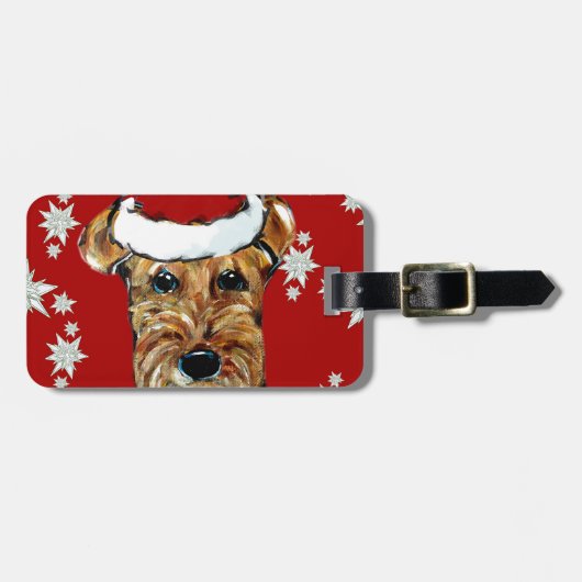 AIREDALE TERRIER GEPÄCKANHÄNGER (Vorderseite horizontal)