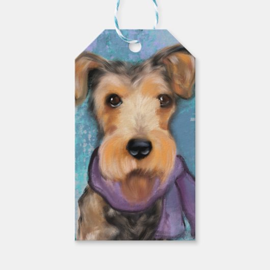 Airedale Terrier Geschenkanhänger (Vorderseite)