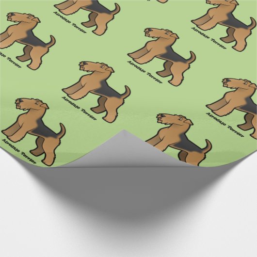 airedale Terrier Geschenkpapier (Ecke)