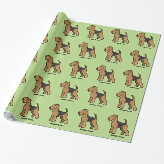 airedale Terrier Geschenkpapier (Ungerollt)