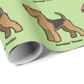 airedale Terrier Geschenkpapier (Rolleneckpunkt)