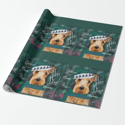 Airedale Terrier Geschenkpapier (Ungerollt)