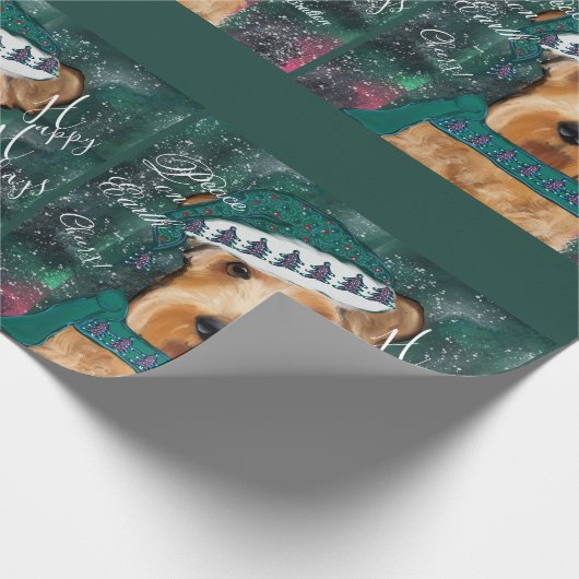 Airedale Terrier Geschenkpapier (Ecke)