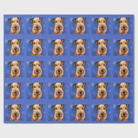 AIREDALE TERRIER GESCHENKPAPIER (Flach)