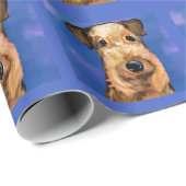AIREDALE TERRIER GESCHENKPAPIER (Rolleneckpunkt)