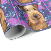 Airedale Terrier Geschenkpapier (Rolleneckpunkt)