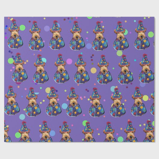 AIREDALE TERRIER GESCHENKPAPIER (Flach)