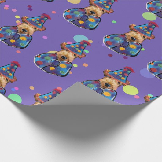 AIREDALE TERRIER GESCHENKPAPIER (Ecke)