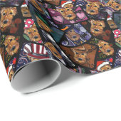 AIREDALE TERRIER GESCHENKPAPIER (Rolleneckpunkt)