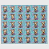 Airedale Terrier Geschenkpapier (Flach)