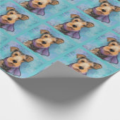 Airedale Terrier Geschenkpapier (Ecke)