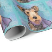 Airedale Terrier Geschenkpapier (Rolleneckpunkt)