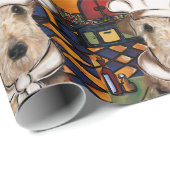 Airedale Terrier Geschenkpapier (Rolleneckpunkt)