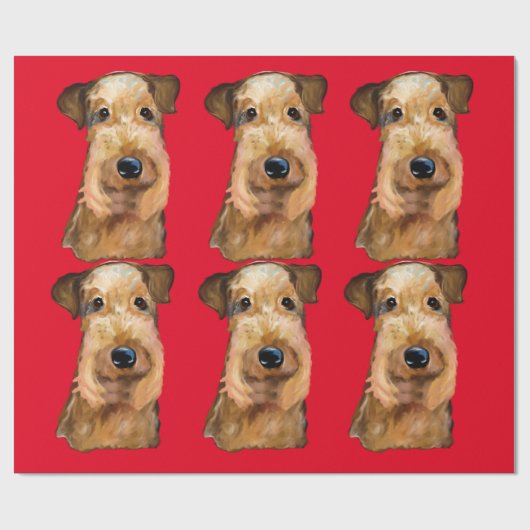 AIREDALE TERRIER GESCHENKPAPIER (Flach)
