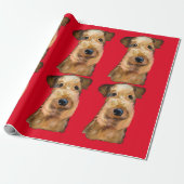 AIREDALE TERRIER GESCHENKPAPIER (Ungerollt)