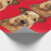 AIREDALE TERRIER GESCHENKPAPIER (Ecke)
