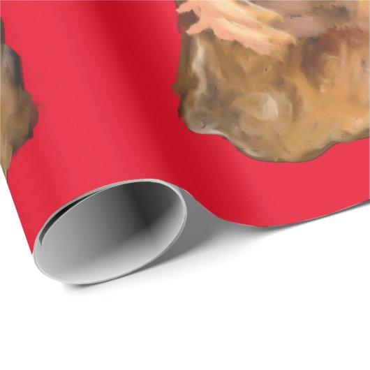 AIREDALE TERRIER GESCHENKPAPIER (Rolleneckpunkt)