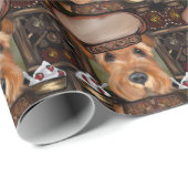 AIREDALE TERRIER GESCHENKPAPIER (Rolleneckpunkt)
