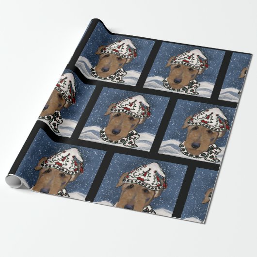 AIREDALE TERRIER GESCHENKPAPIER (Ungerollt)