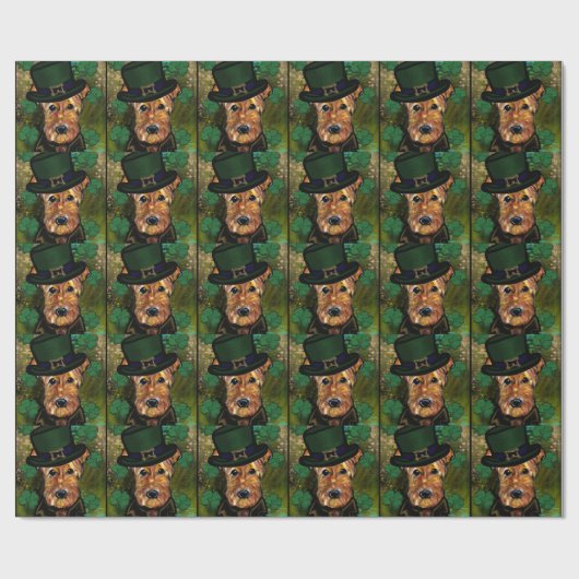 AIREDALE TERRIER GESCHENKPAPIER (Flach)