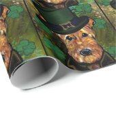 AIREDALE TERRIER GESCHENKPAPIER (Rolleneckpunkt)