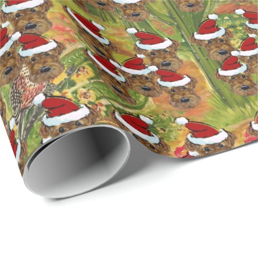 Airedale Terrier Geschenkpapier (Rolleneckpunkt)