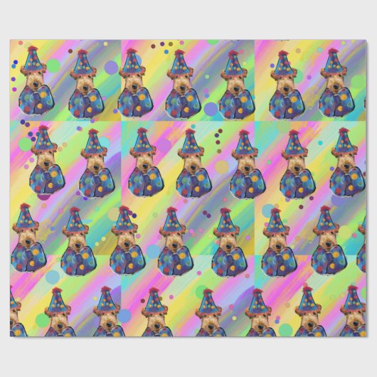 AIREDALE TERRIER GESCHENKPAPIER (Flach)