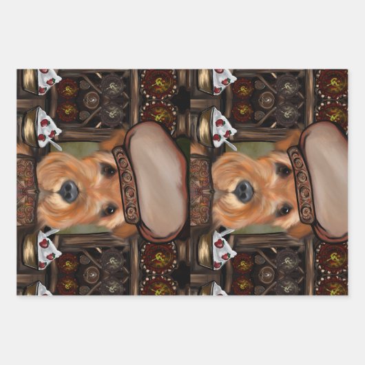 AIREDALE TERRIER GESCHENKPAPIER SET (Vorderseite 2)