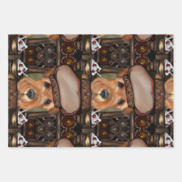 AIREDALE TERRIER GESCHENKPAPIER SET