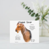 Airedale Terrier Geschichte Postkarte (Stehend Vorderseite)