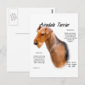 Airedale Terrier Geschichte Postkarte (Vorne/Hinten)