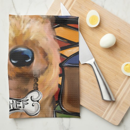 Airedale Terrier Geschirrtuch (Viertel Falte)