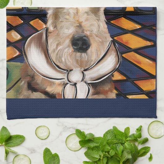 AIREDALE TERRIER GESCHIRRTUCH (Gefaltet)