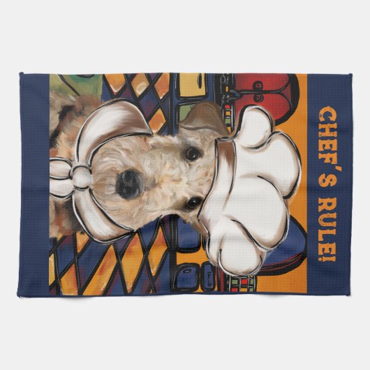 AIREDALE TERRIER GESCHIRRTUCH (Horizontal)