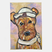 AIREDALE TERRIER GESCHIRRTUCH (Vertikal)