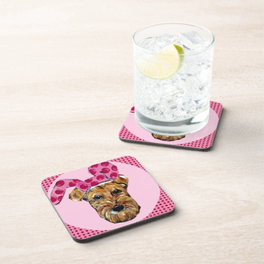 AIREDALE TERRIER GETRÄNKEUNTERSETZER (Rechte Seite)