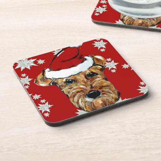 AIREDALE TERRIER GETRÄNKEUNTERSETZER (Linke Seite)