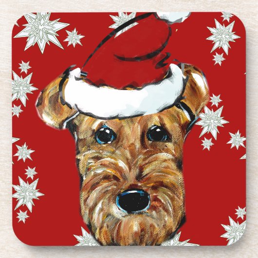 AIREDALE TERRIER GETRÄNKEUNTERSETZER (Vorderseite)