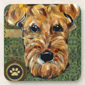 AIREDALE TERRIER GETRÄNKEUNTERSETZER (Vorderseite)