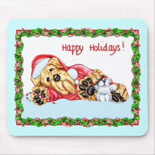 Airedale Terrier Gewartet für Santa Mousepad