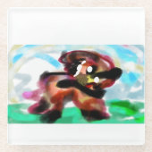 Airedale Terrier Glasuntersetzer (Vorderseite)