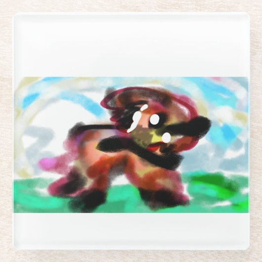  Airedale Terrier Glasuntersetzer (Vorderseite)