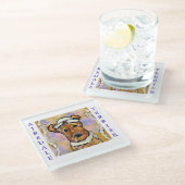 AIREDALE TERRIER GLASUNTERSETZER (Schrägansicht)