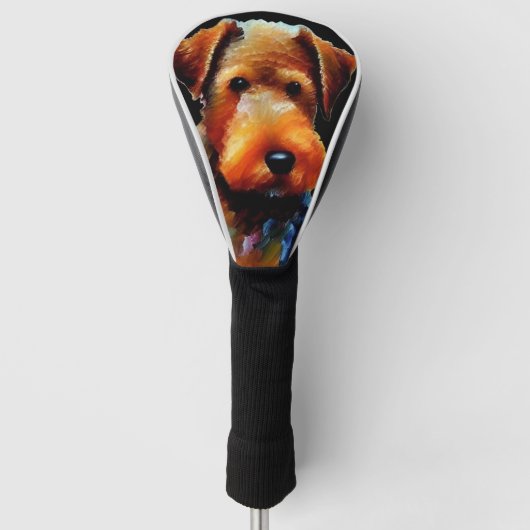 Airedale Terrier Golf Head Cover Golf Headcover (Vorderseite)